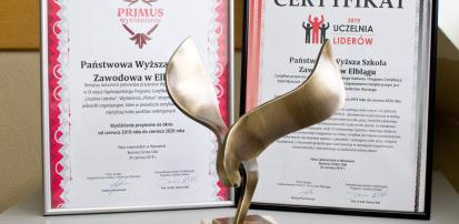 PWSZ w Elblągu po raz dziewiąty z certyfikatem "Uczelnia Liderów"